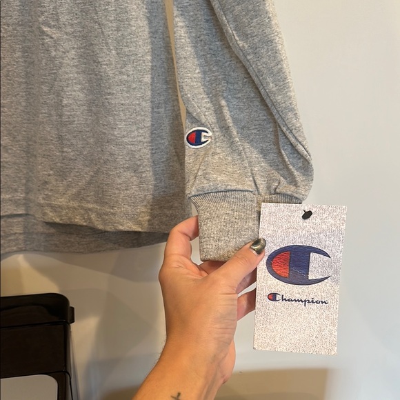 NWT Heather Gray Champion Harvard Crimson Long Sleeve Shirt - Picture 4 of 9